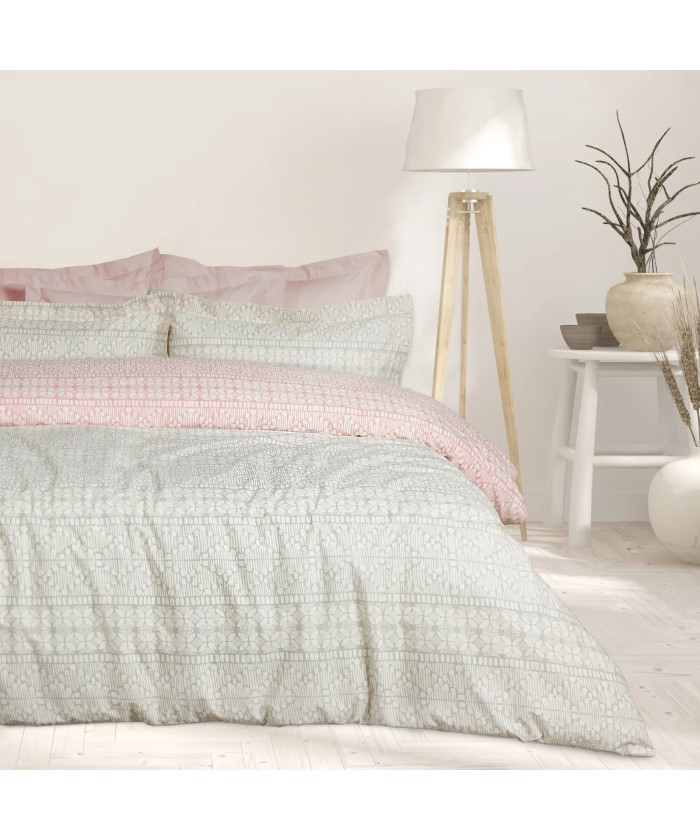 DAS HOME ΣΕΤ ΣΕΝΤΟΝΙΑ KING HAPPY 9674 GREY, ROSE