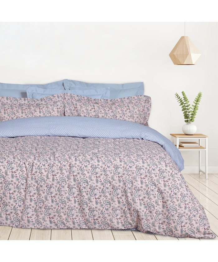 DAS HOME ΣΕΤ ΣΕΝΤΟΝΙΑ ΜΟΝΑ ΜΕ ΛΑΣΤΙΧΟ CASUAL 5427 SALMON, WHITE