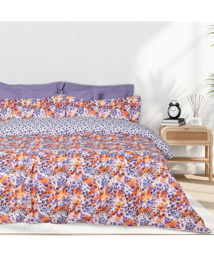 DAS HOME ΣΕΤ ΣΕΝΤΟΝΙΑ ΜΟΝΑ ΜΕ ΛΑΣΤΙΧΟ CASUAL 5430 ORANGE, PURPLE