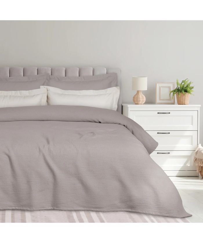 DAS HOME ΚΟΥΒΕΡΤΑ ΠΙΚΕ 220X240 0495 TAUPE