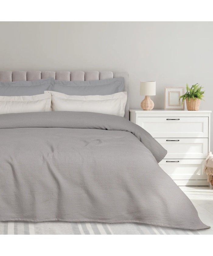 DAS HOME ΚΟΥΒΕΡΤΑ ΠΙΚΕ 220X240 0496 GREY