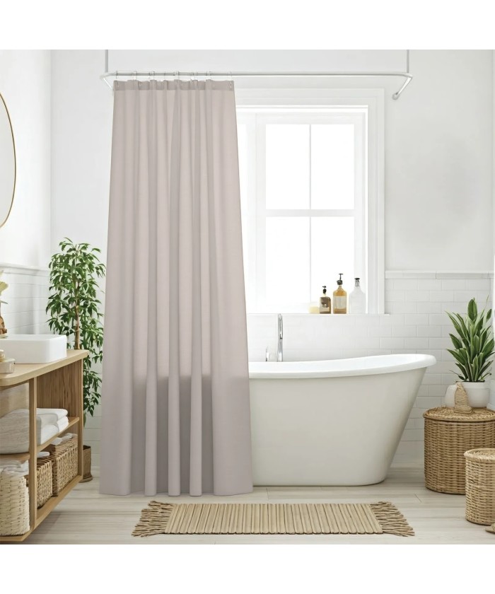 DAS HOME ΚΟΥΡΤΙΝΑ ΜΠΑΝΙΟΥ 240X180 0808 TAUPE