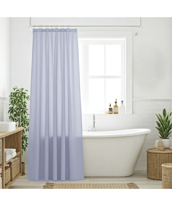 DAS HOME ΚΟΥΡΤΙΝΑ ΜΠΑΝΙΟΥ 240X180 0804 BLUE