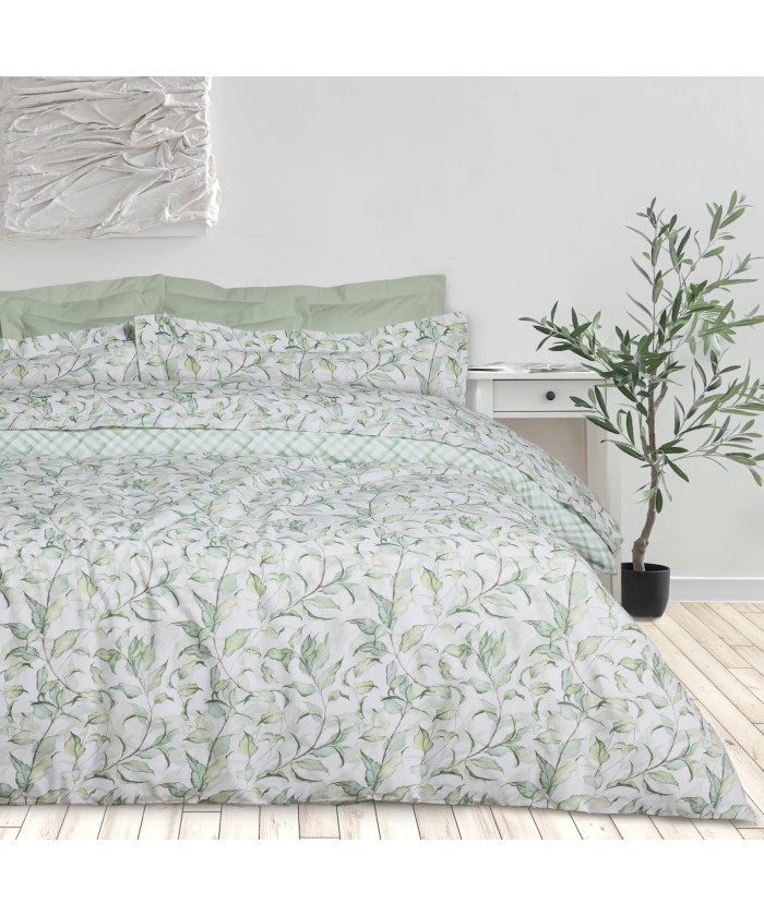 DAS HOME ΚΟΥΒΕΡΛΙ ΥΠΕΡΔΙΠΛΟ DAILY 3173 GREEN, WHITE