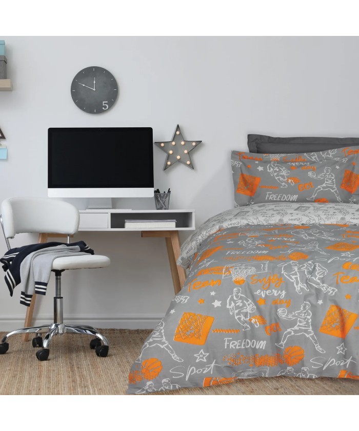 DAS KIDS ΣΕΤ ΣΕΝΤΟΝΙΑ ΜΟΝΑ 4941 GREY, ORANGE