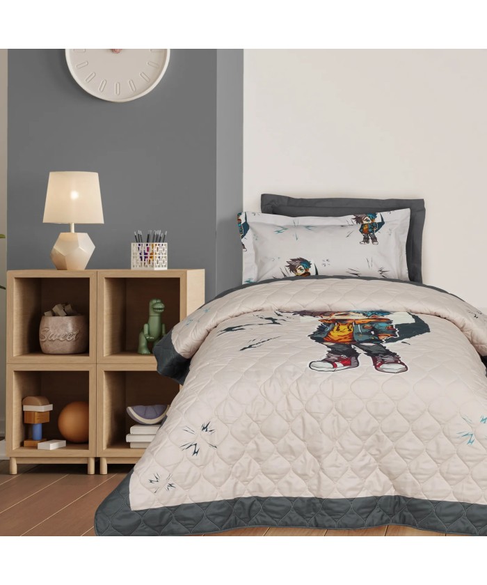 DAS KIDS ΚΟΥΒΕΡΛΙ ΜΟΝΟ 4939 BEIGE, GREY