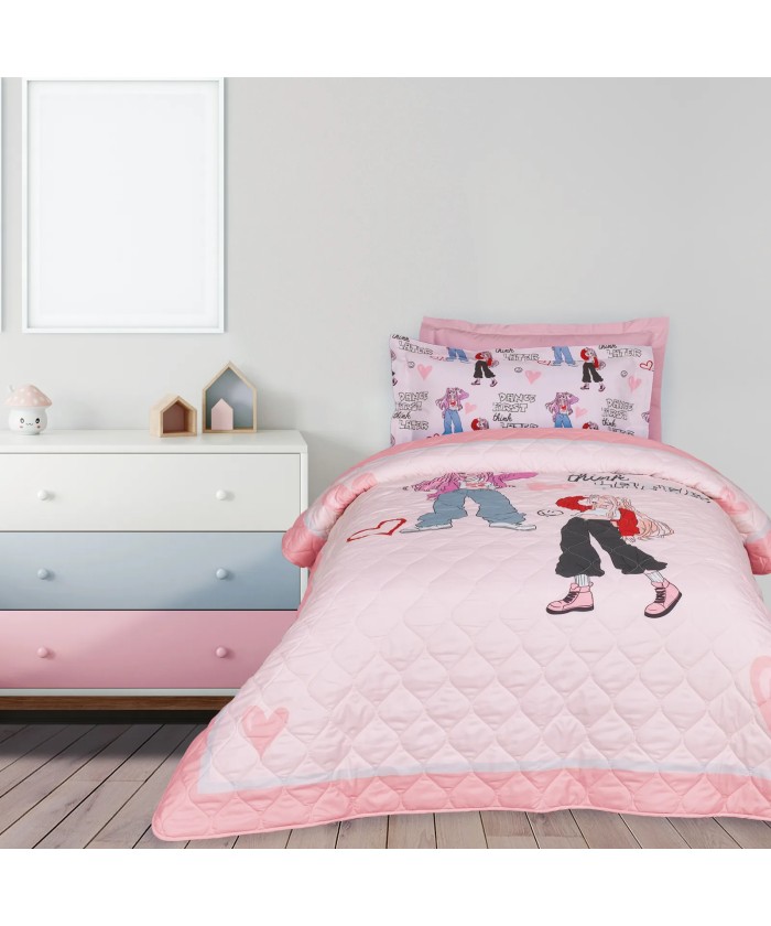 DAS KIDS ΚΟΥΒΕΡΛΙ ΜΟΝΟ 4940 GREY, PINK