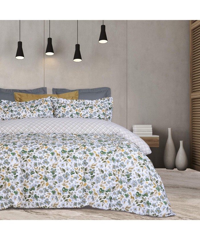 DAS HOME ΣΕΤ ΠΑΠΛΩΜΑΤΟΘΗΚΗ ΜΟΝΗ CASUAL 5410 ΓΚΡΙ, ΠΕΤΡΟΛ, ΩΧΡΑ