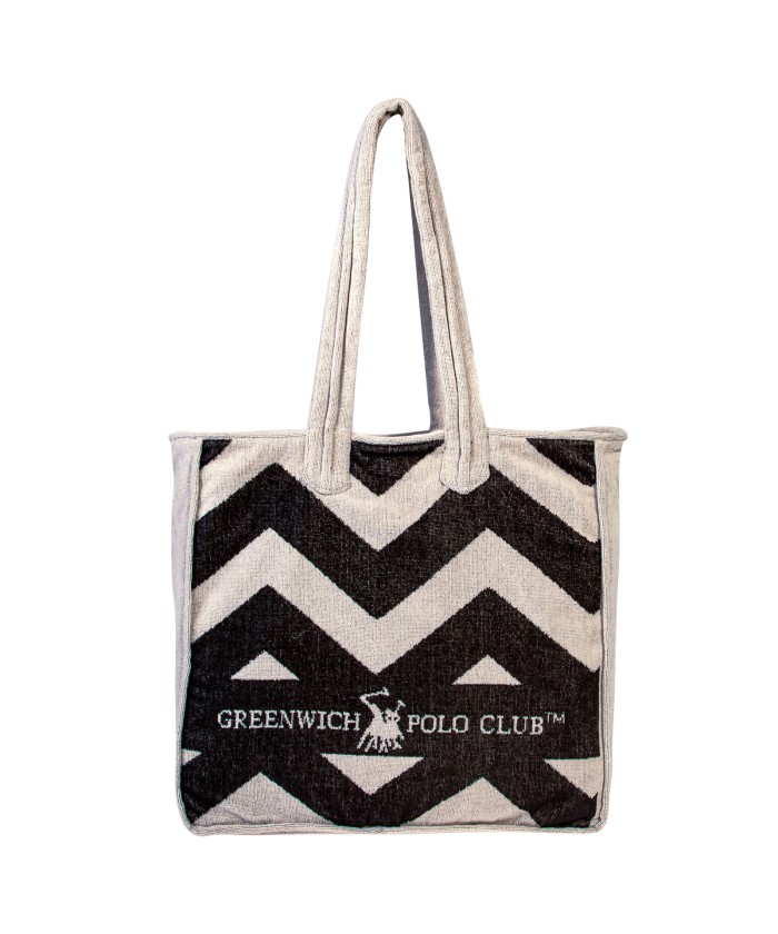 GREENWICH POLO CLUB ΤΣΑΝΤΑ ΘΑΛΑΣΣΗΣ 42Χ45 3648 ΚΡΕΜ, ΜΑΥΡΟ