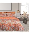 DAS HOME ΣΕΝΤΟΝΙΑ ΣΕΤ ΥΠΕΡΔΙΠΛΑ PRESTIGE 1653 ΕΚΡΟΥ, ΜΩΒ, ΠΟΡΤΟΚΑΛΙ