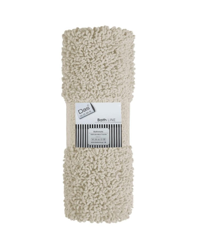DAS HOME ΤΑΠΕΤΟ 50Χ70 MICROCHENILLE ΣΧ.0470 ΚΡΕΜ ΚΡΕΜ