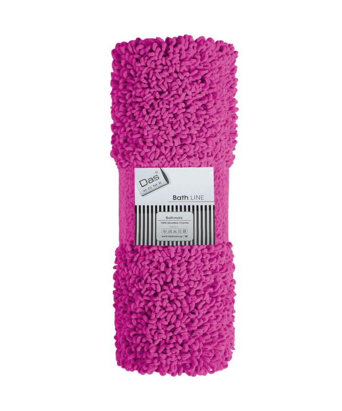 DAS HOME ΤΑΠΕΤΟ 50Χ70 MICROCHENILLE ΣΧ.0474 ΦΟΥΞΙΑ ΦΟΥΞΙΑ