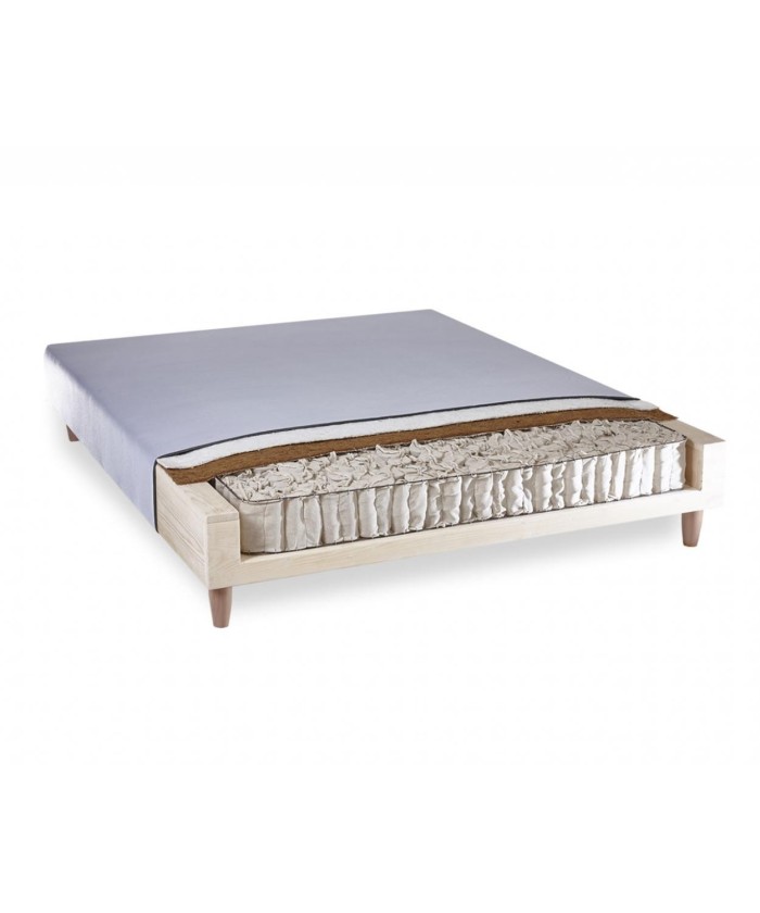BΑΣΗ ΚΡΕΒΑΤΙΟΥ ΜΕ ΕΛΑΤΗΡΙΑ COTTON CALICO
