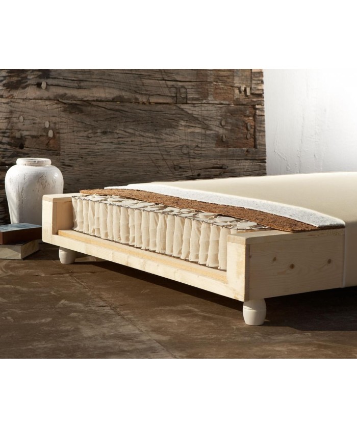 BΑΣΗ ΚΡΕΒΑΤΙΟΥ ΜΕ ΕΛΑΤΗΡΙΑ COTTON CALICO