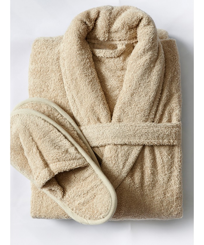 Σετ Μπουρνούζι με Παντόφλες Bath Collection PEARL BEIGE Small