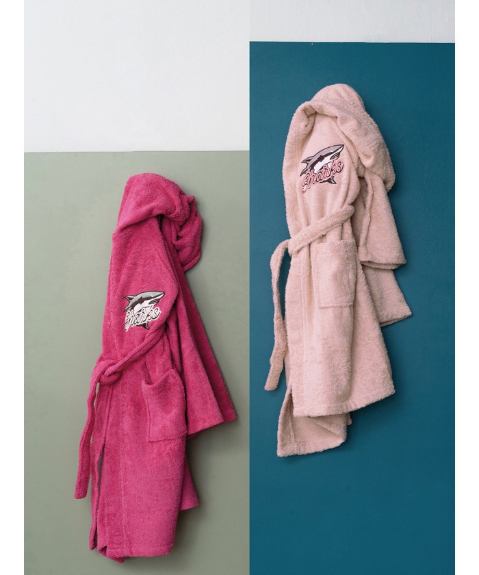 Μπουρνούζι με Κουκούλα Kids Bath SHARK ROSE 8-10