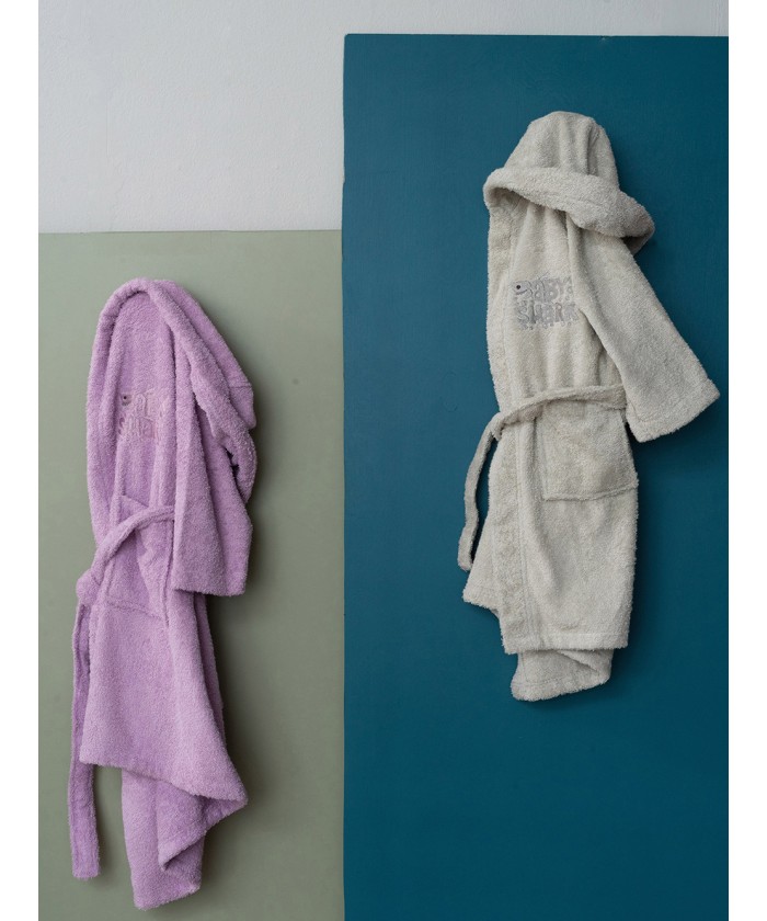Μπουρνούζι με Κουκούλα Kids Bath BABY SHARK GREY 4-6