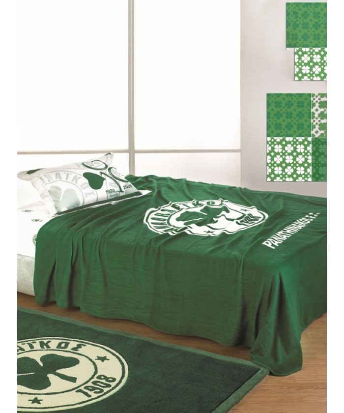 Κουβέρτα Fleece Υπέρδιπλη Panathinaikos F.C. 210x230 FLEECE