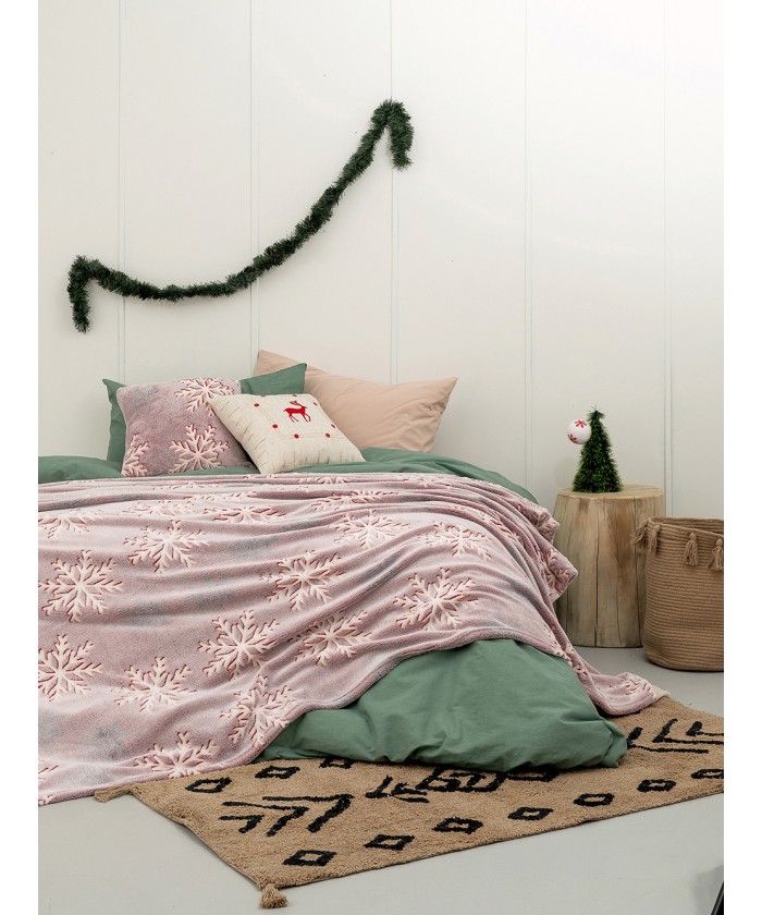 Κουβερτα Fleece Φωσφοριζε 220x240 LUCIUS RED