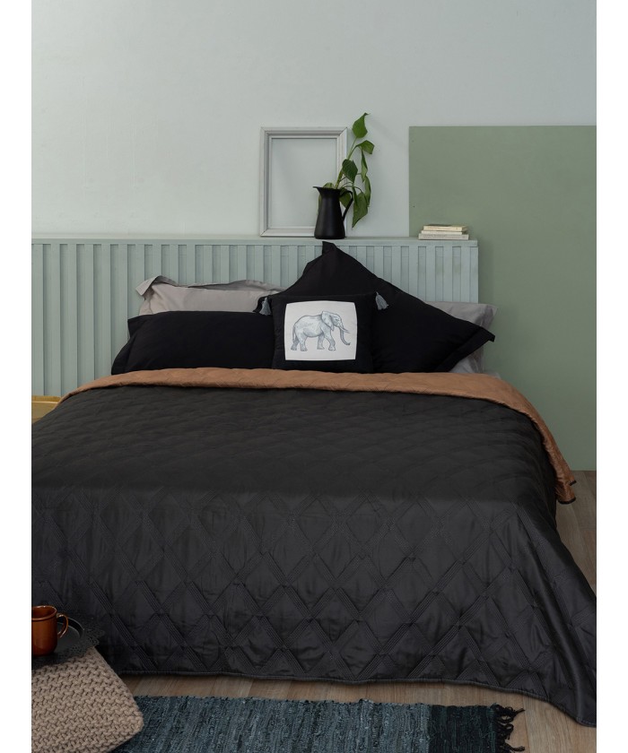 Κουβερλι Υπέρδιπλο 220x240 ROMP BLACK/TAN