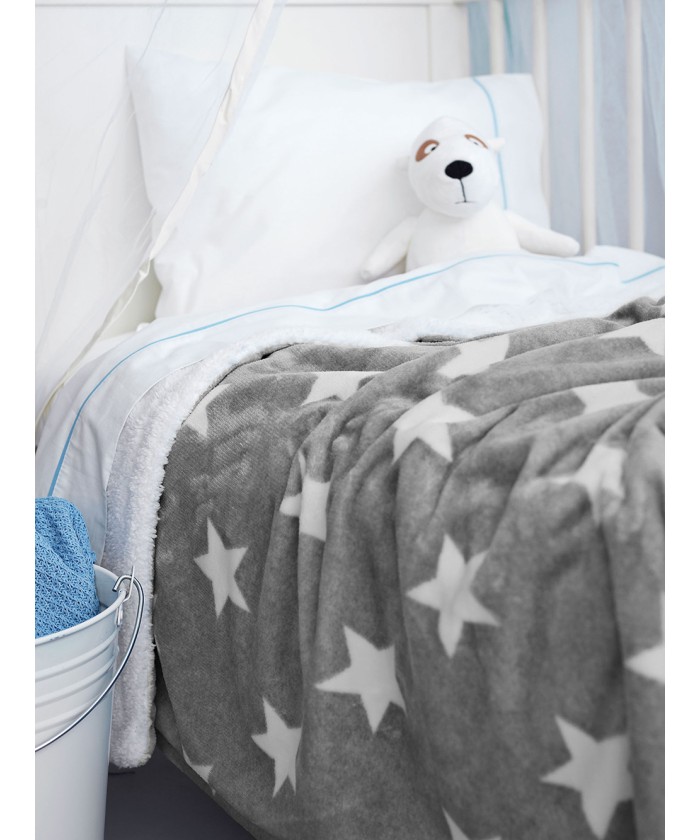 Κουβέρτα Fleece Μονή 160x240 STARS GREY