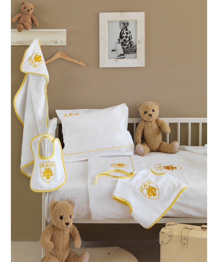Κουβέρτα Fleece Βρεφική Aek 1924 120x150 AEK BABY