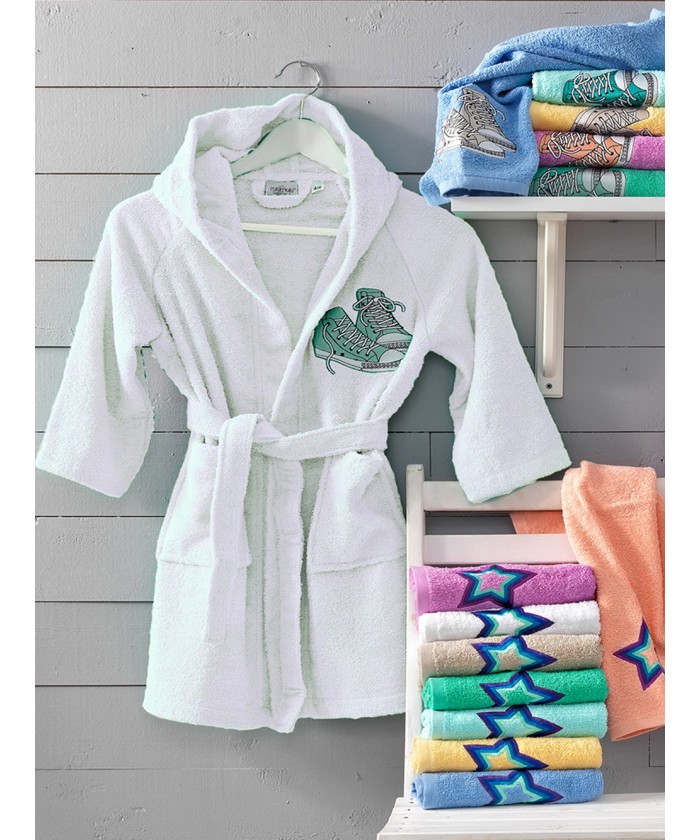Μπουρνούζι με Κουκούλα Kids Bath SNEAKERS
