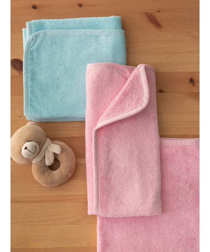 Σετ 2 Πετσετες Βρεφικες Baby Bath 40x60 ROBIN PINK