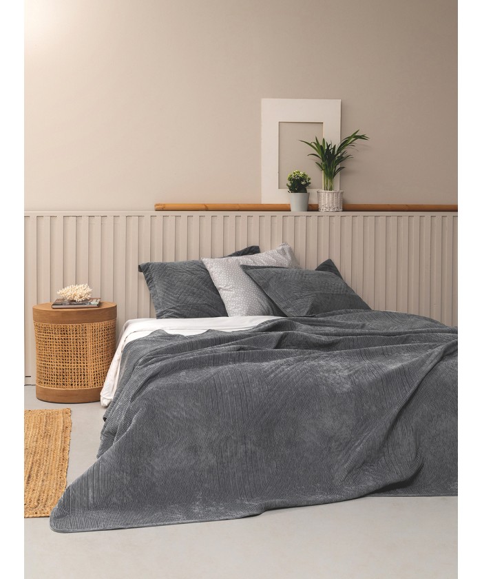 Κουβερλι Υπέρδιπλο 220x240 DIZZA GREY