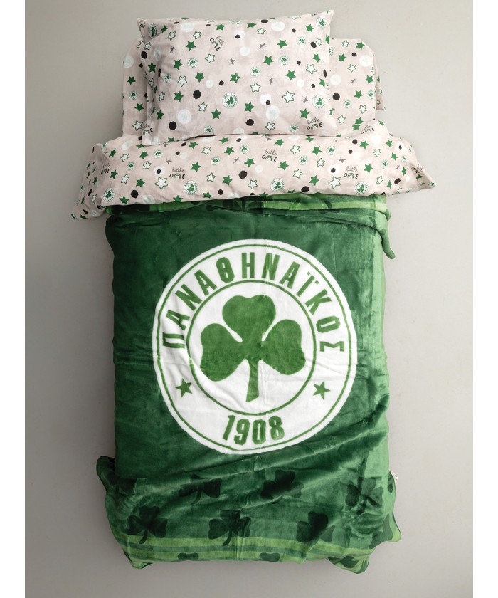 Κουβέρτα Βελουτέ Μονή Panathinaikos F.C. 160x220 VELOUR/2