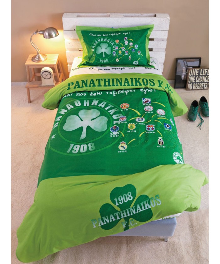 Σετ Μονή Παπλωματοθήκη Panathinaikos F.C. 170x250 FC3