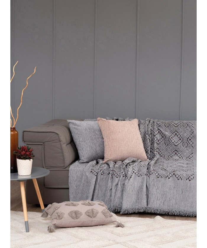Διακοσμητική Μαξιλαροθήκη Throws Collection 55x55 PALERMO GREY