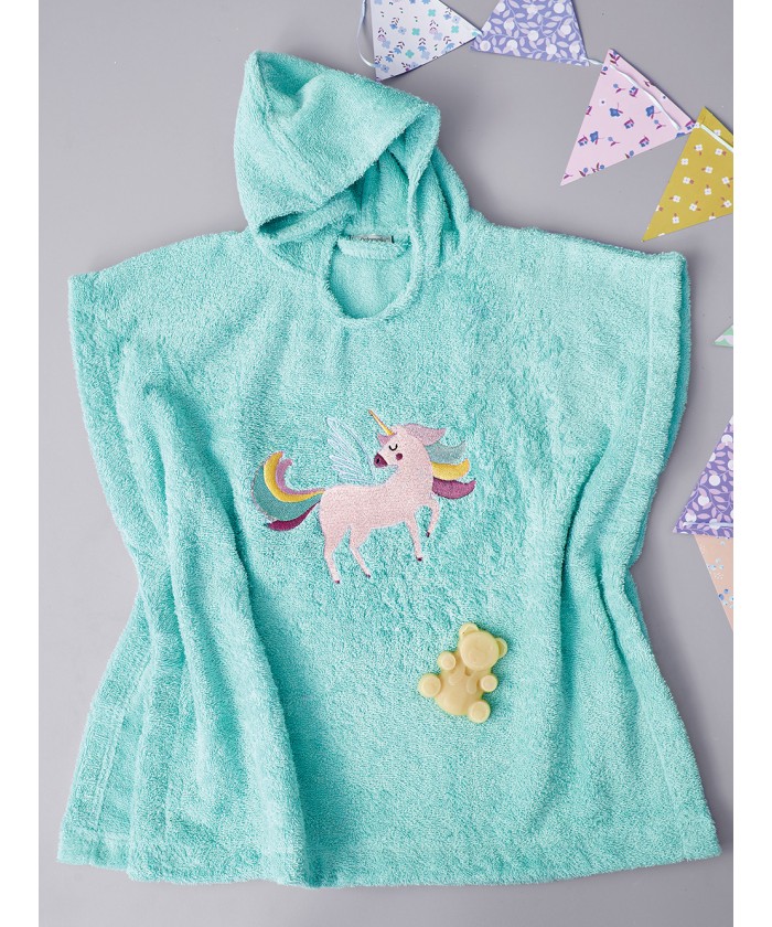 Poncho Kids Bath UNICORN MAGIC FUCHSIA