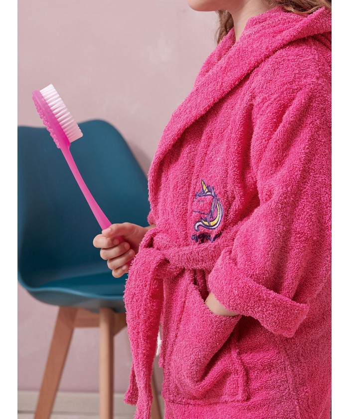 Μπουρνούζι με Κουκούλα Kids Bath MAGICAL FUCHSIA