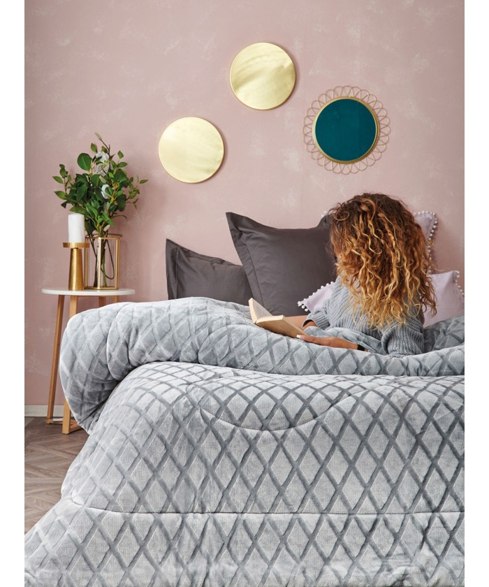 Κουβερτοπάπλωμα King Size 240x260 NADINE FOG