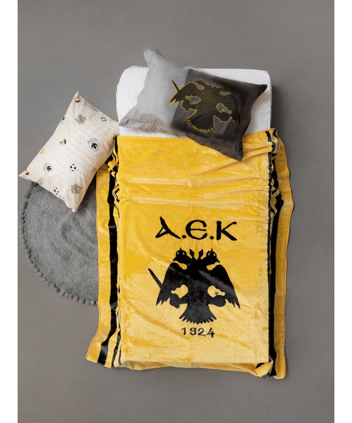 Κουβέρτα Βελουτέ Aek 1924 160x220 AEK VELOUR/1
