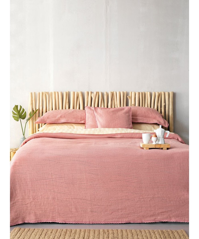 Κουβέρτα με Δαντέλα Daily Blankets 230x250 1099 DARK PINK