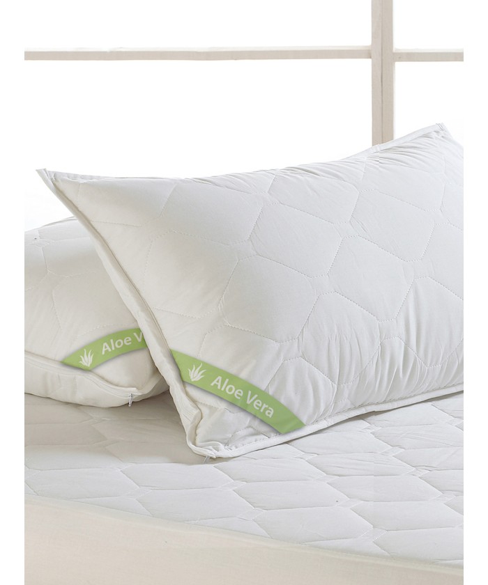 Ζεύγος Καλύμματα Μαξιλαριών White Comfort 50x70 ALOE VERA WATERPROOF
