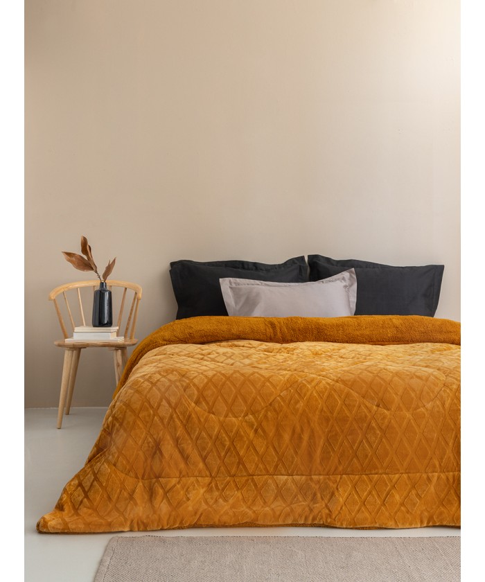 Κουβερτοπάπλωμα Μονό 160x240 NADINE/2 YELLOW