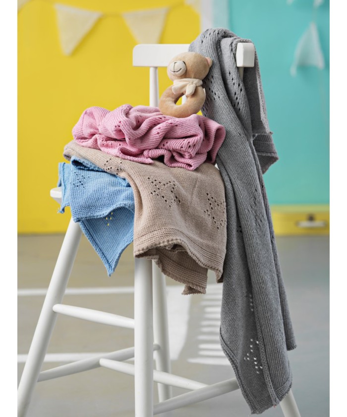 Κουβέρτα Πλεκτή Knitted Collection ASTRO CIEL