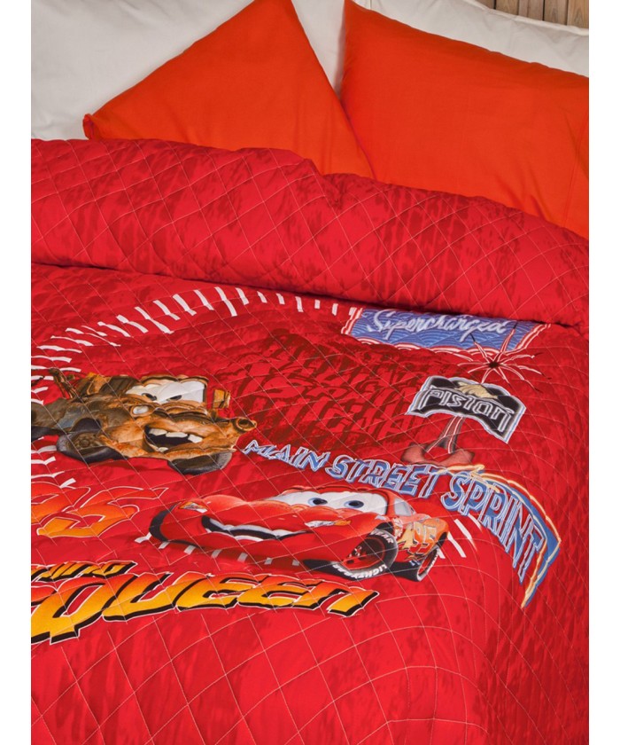 Κουβερλι Μονό Disney 160x240 CARS ROSSO