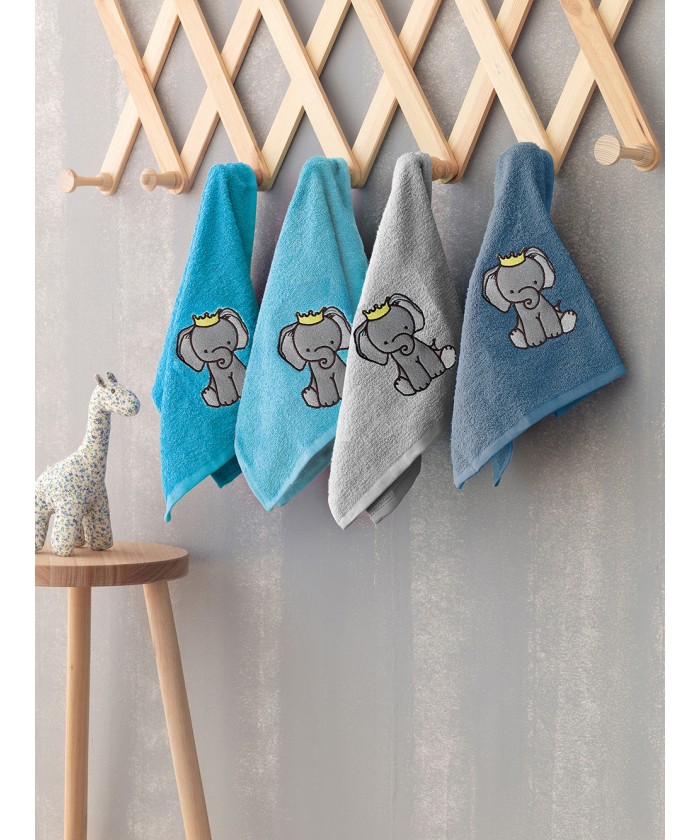 Σετ 4 Πετσετάκια Μπανιου Kids Bath 40x60 ELEPHANT