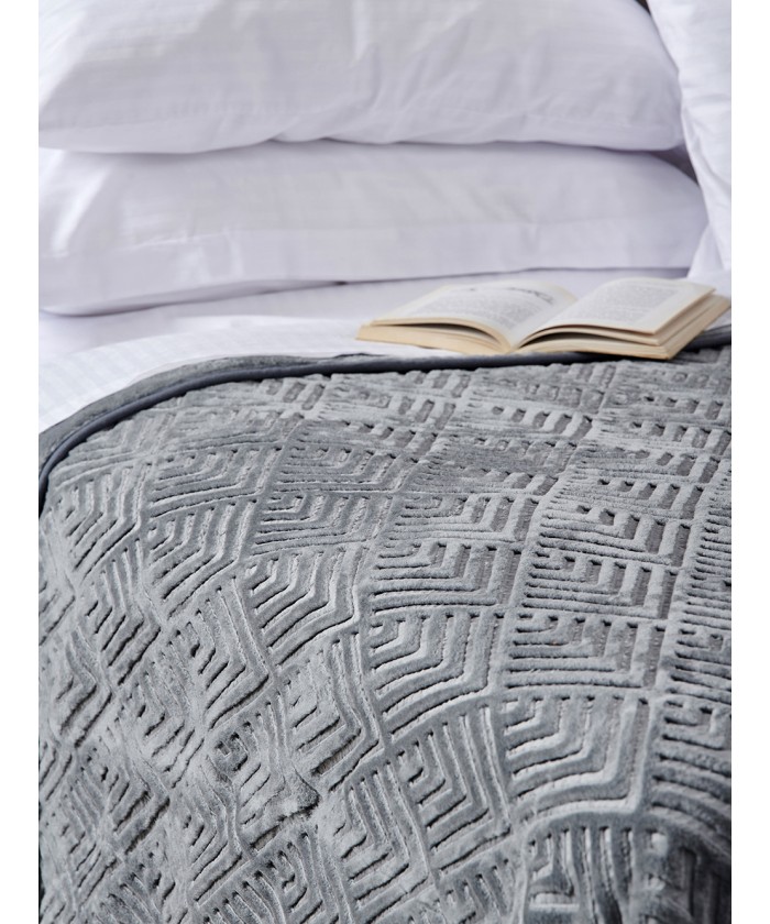 Κουβέρτα Βελουτέ Aura Collection 220x240 AMELIA GREY