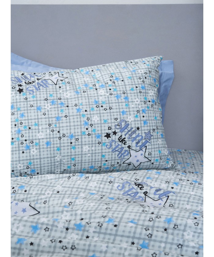 Ζευγος Μαξιλαροθηκες Φωσφοριζέ 50x70 CLUSTER BLUE