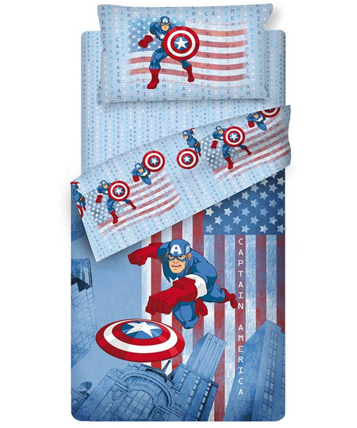 Κουβερλί Μονό Disney 160x240 CAPTAIN AMERICA