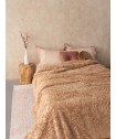 Κουβέρτα Βελουτέ Aura Collection 220x240 DAPHNE CAMEL