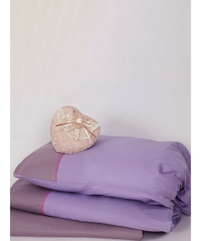 Σετ Κουβερλι Υπέρδιπλο 240x250 COLOUR BLOCKING LAVENDER/NIRVANA
