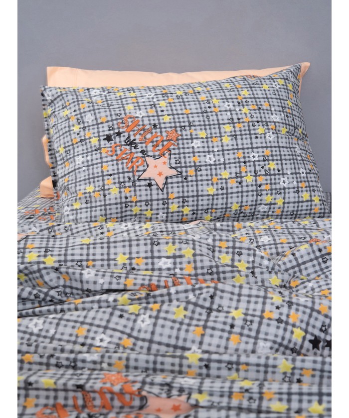 Ζευγος Μαξιλαροθηκες Φωσφοριζέ 50x70 CLUSTER GREY