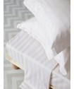 Σετ Παπλωματοθήκη Υπέρδιπλη 240x255 SATIN STRIPES WHITE