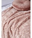 Κουβέρτα Βελουτέ Aura Collection 220x240 DAPHNE DUSTY PINK